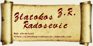 Zlatokos Radošević vizit kartica